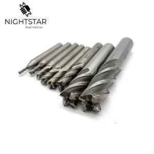 Фреза Концевая из высокопрочной стали, 4 канавки, 2345681012 мм, 8 шт.