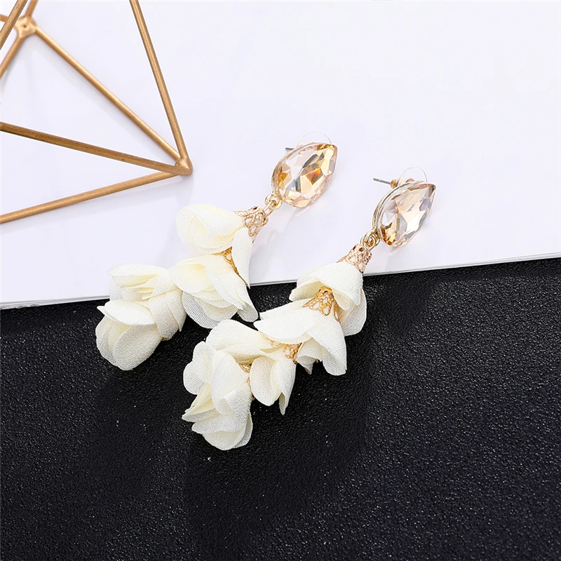 Женские серьги-подвески ZA серьги из ткани черного синего серого красного