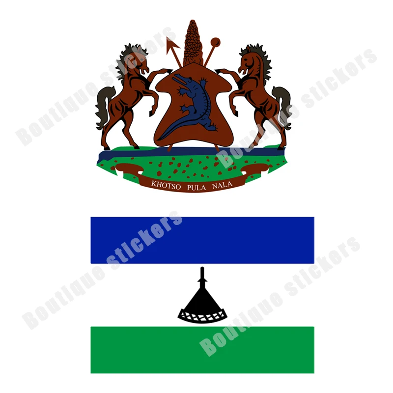 Автомобильные наклейки изысканные с национальным флагом Лесото гербом