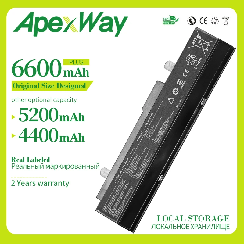 Apexway 11 1 V черный Аккумулятор для ноутбука Asus Eee PC 1015 P 1015PE 1016 1016P 1215 A31 A32 AL31 PL32 1015|laptop