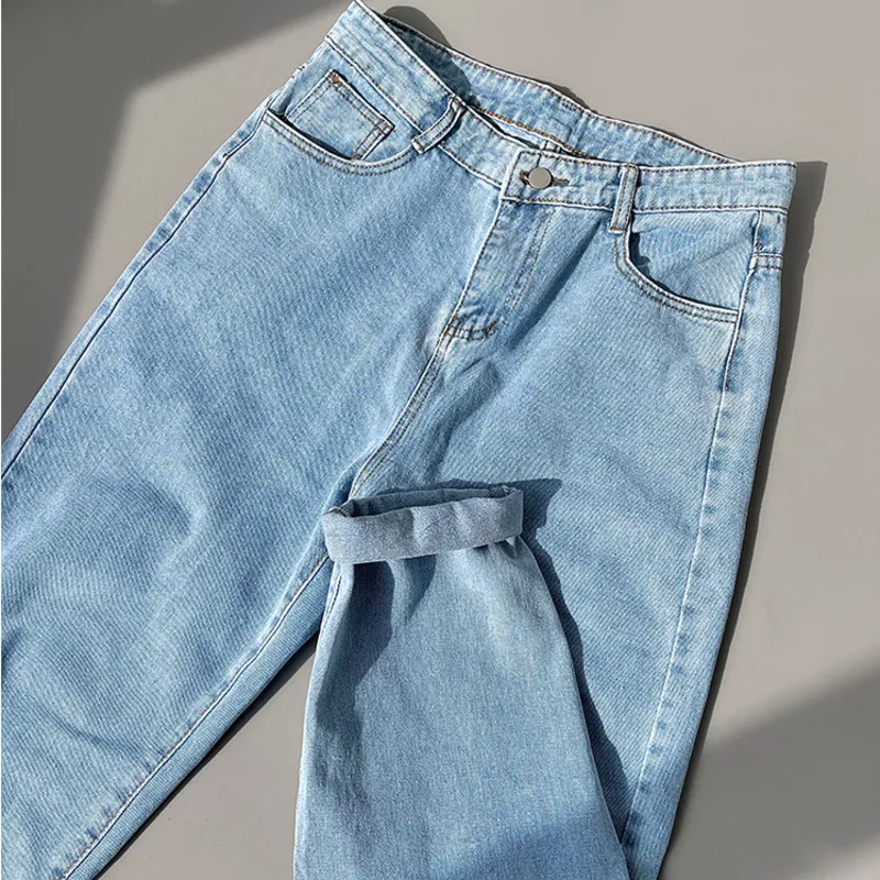 Spring Summer Blue Jeans Men Fashion Baggy Jeans Men Streetwear Loose Hip-hop Straight-leg Denim Trousers Mens Clothing