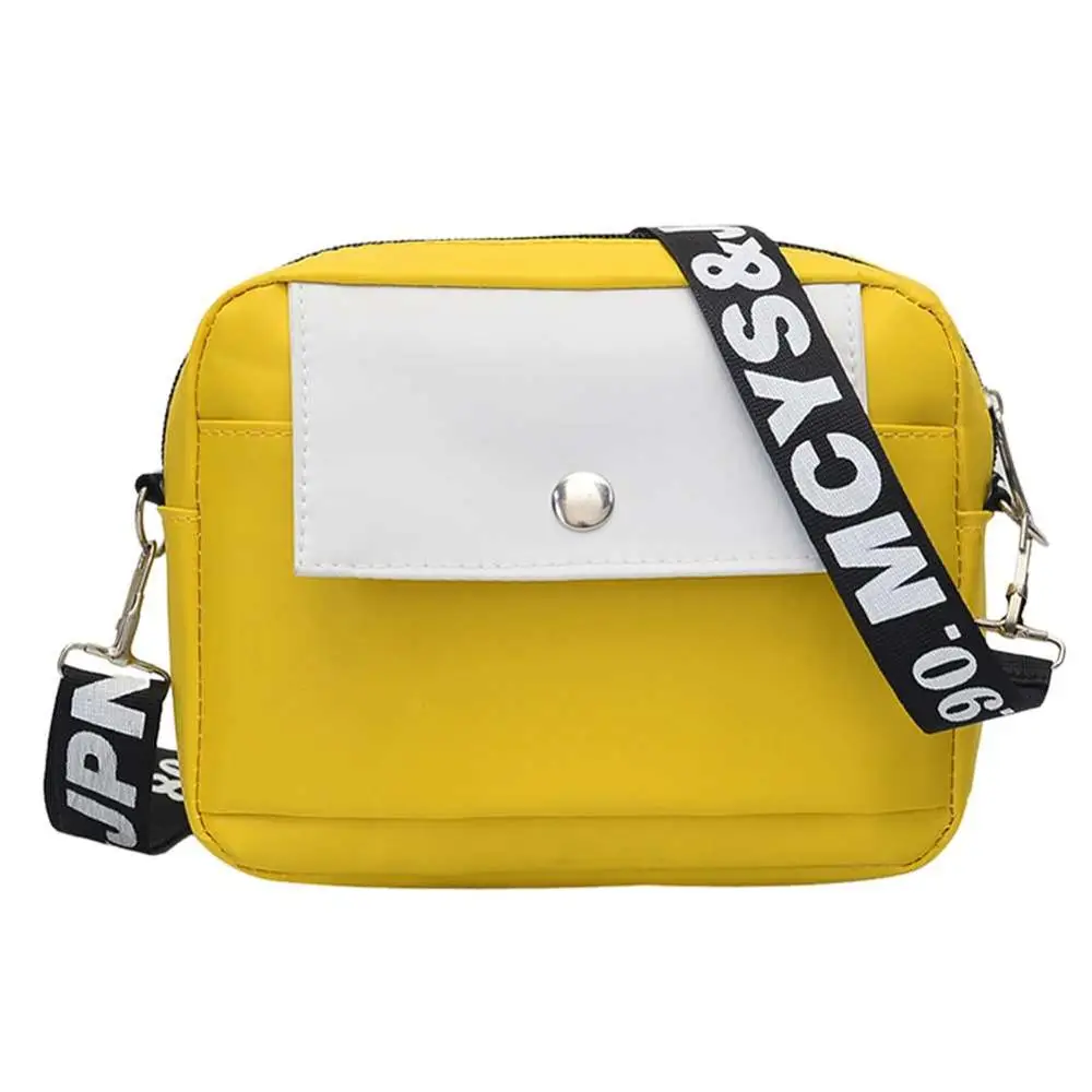 Yellow 01 Модные сумки на плечо унисекс для мальчиков и девочек на молнии, нейлоновая сумка через плечо, фирменный дизайн, повседневная сумка-мессенджер для женщин, Bolso Mujer - Цвет: Yellow 01