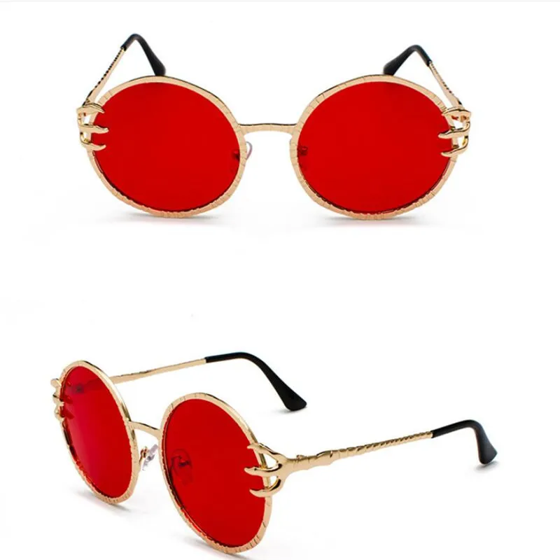 European and American fashion cross-border metal sunglasses for women dragon claw round sunglasses for men round sunglasses HOT