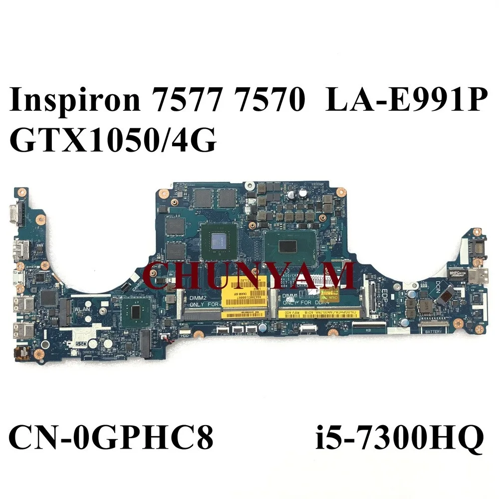 Восстановленная Рабочая деталь 4 Гб GTX1050 для Dell INSPIRON Vostro 15 7577 7570 Материнская плата
