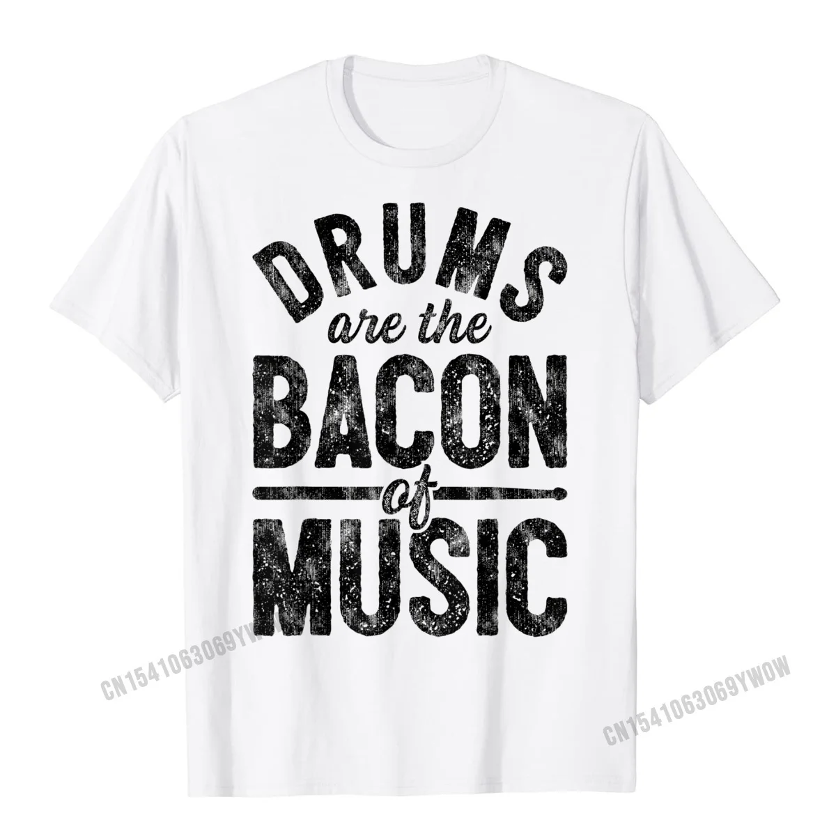 Забавная Винтажная футболка с барабаном и беконом из музыки летняя большого