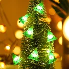 2 м 20 светодиодный s рождественские гирлянды Санта-Клаус Радуга лося носок Сказочный светодиодный светильник для дома и сада Новогодний праздник декоративный