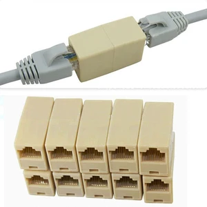 Сетевой Ethernet-Кабель с двойной прямой головкой, Столярный соединитель RJ45 CAT 5 5E 6 6a, удлинитель, сетевой Кабельный разъем