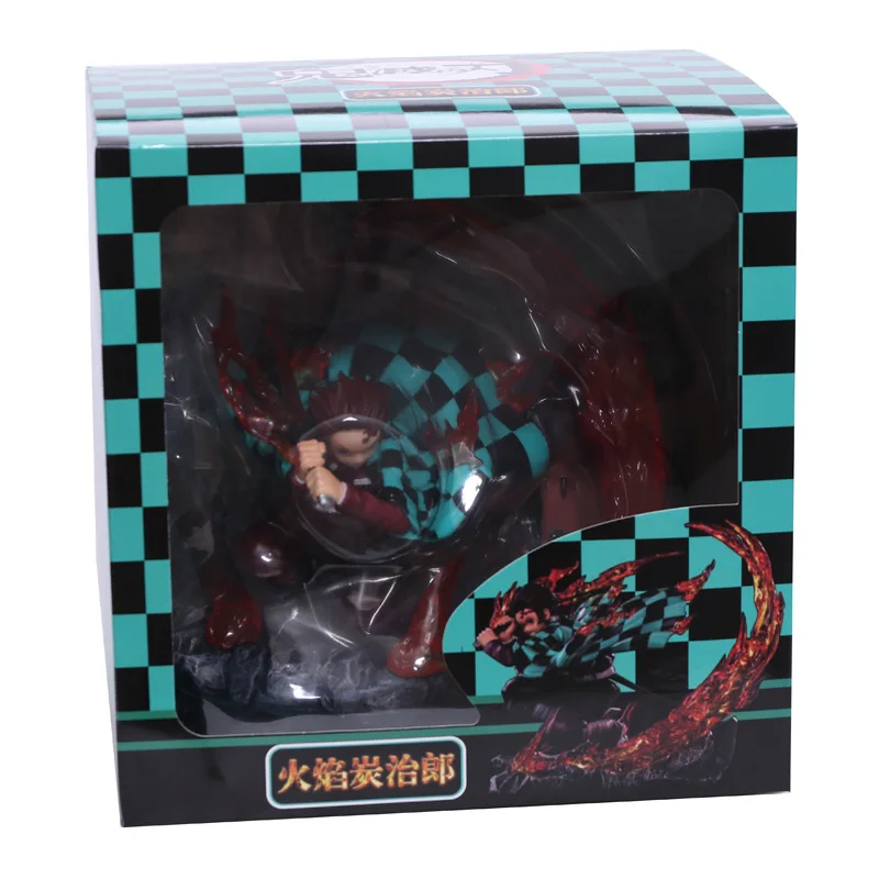 

Japanese Anime Demon Slayer Tanjirou Flame Effect Scene Pvc Toy Model Gift For Men And Women