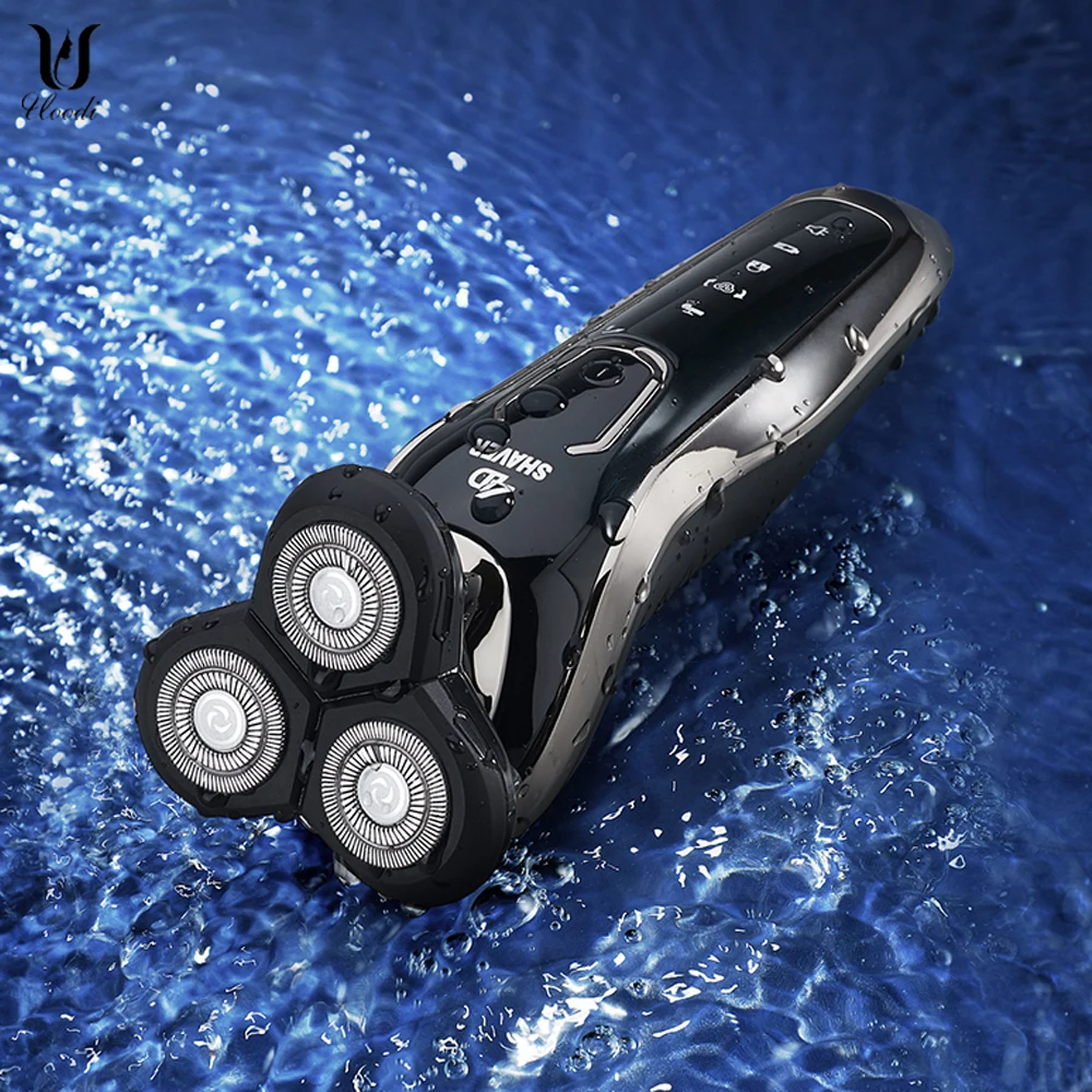 Бритва электрическая для лица мужчин 3D плавающее лезвие моющаяся USB