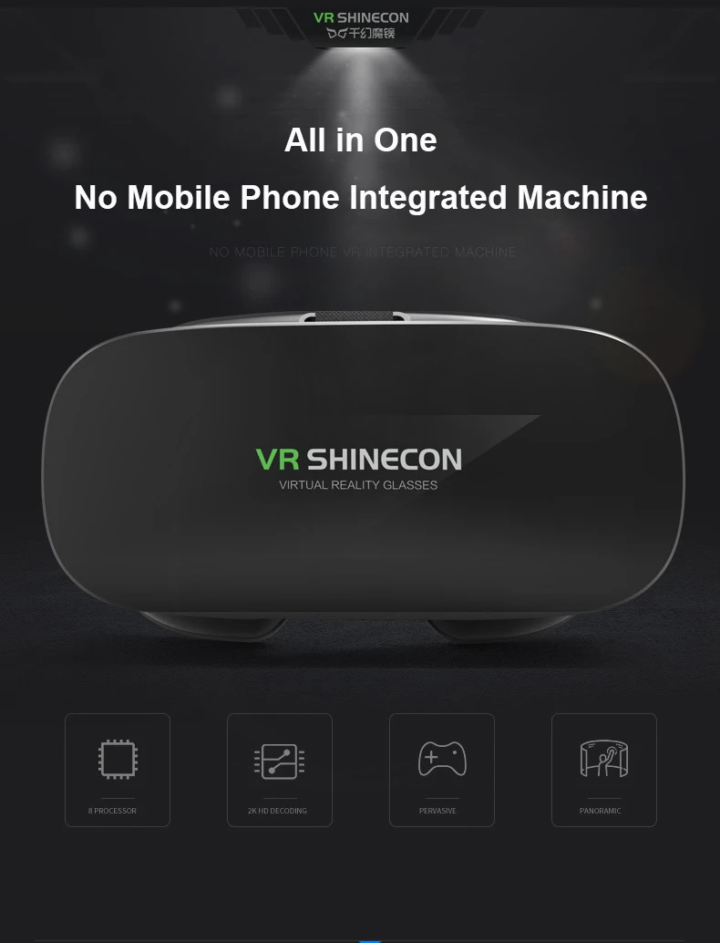 Shincon 2560*1440P 2 ГБ+ 16 Гб ОС Android все в одном Интегрированный шлем виртуальной реальности Смарт VR очки Bluetooth WiFi USB TF карта