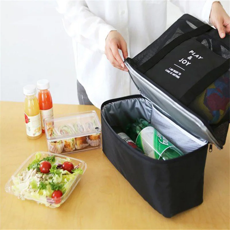 Lunch Cooler Bag Insulation Folding Picnic Portable Ice Pack Food Thermal Bag Food Delivery Bag Drink Carrier Insulated Bag
