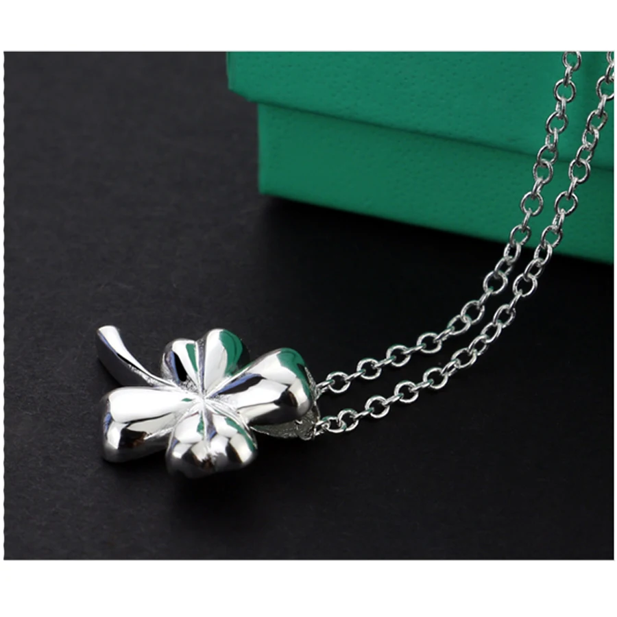 Простое изящное модное ожерелье из стерлингового серебра 100% пробы с кулоном в