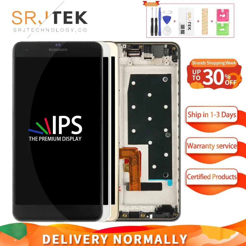 Srjtek для Huawei Honor 6 Plus ЖК дисплей панель с сенсорным экраном дигитайзер 5 ''полная