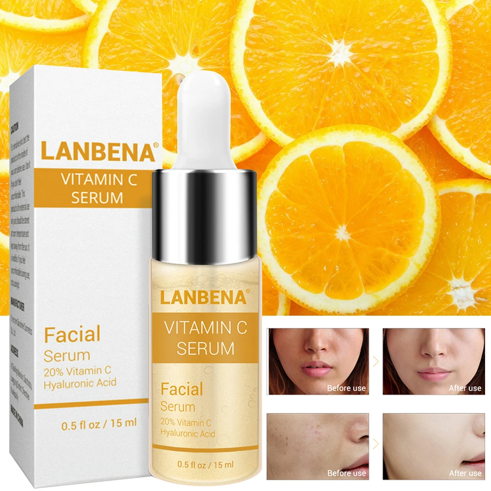 

Pure Vitamin C Hyaluronic Acid Face Serum Anti Aging Firming Lifting Whitening Essential Moisturizing Essence Skin Face Care