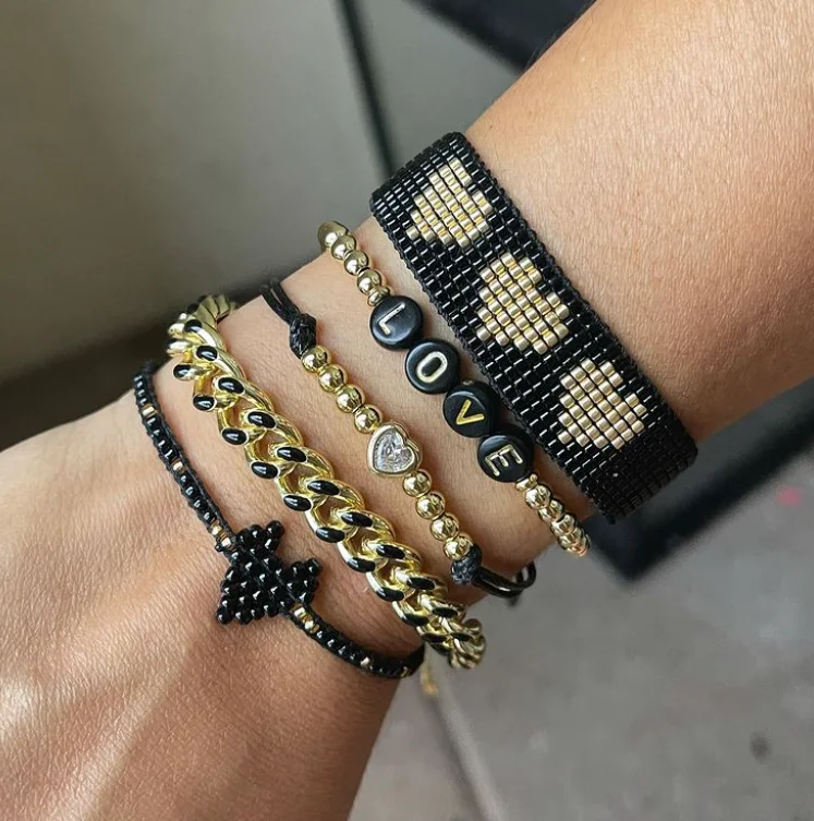 

C.QUAN CHI Miyuki Bracelet for Women Fashion Mexican Heart Pattern Bracelets 2022 Handmade Beads Woven Jewelry Gift