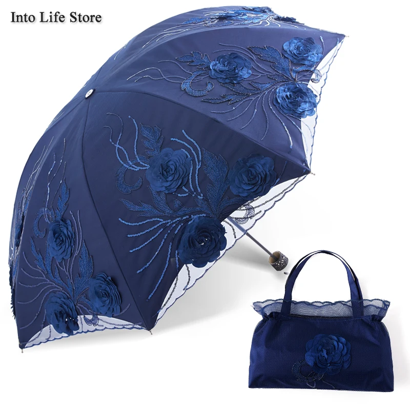 

Lace Parasol Beach Umbrella Rain Women Sun UV Ladies Luxury Umbrellas Parasols Japanese Umbrella for Girls Gift Ideas UPF50+