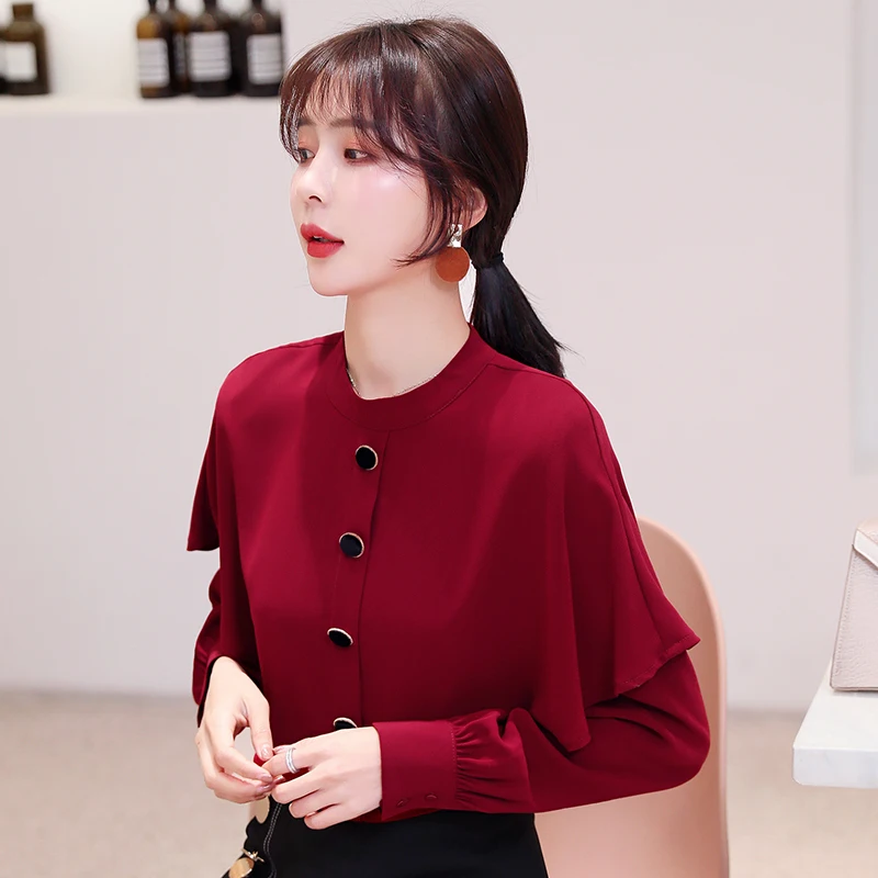 COIGARSAM рубашка в Корейском стиле женские топы Новые весенние офисные дамские
