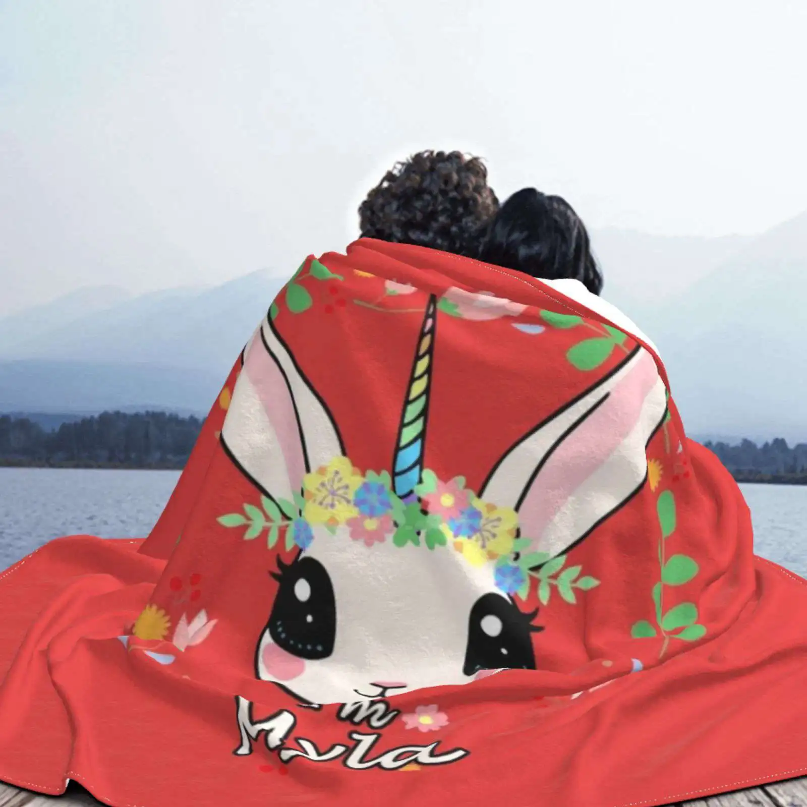 Мягкое теплое одеяло в виде кролика из м/ф я Единорог | Дом и сад