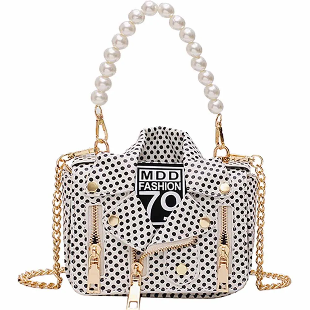

Women Brand Crossbody Bags Female Fashion Pearls Handbags Wave Point Shoulder Bag For Ladies Shopper Girls Free Shipping Flaps