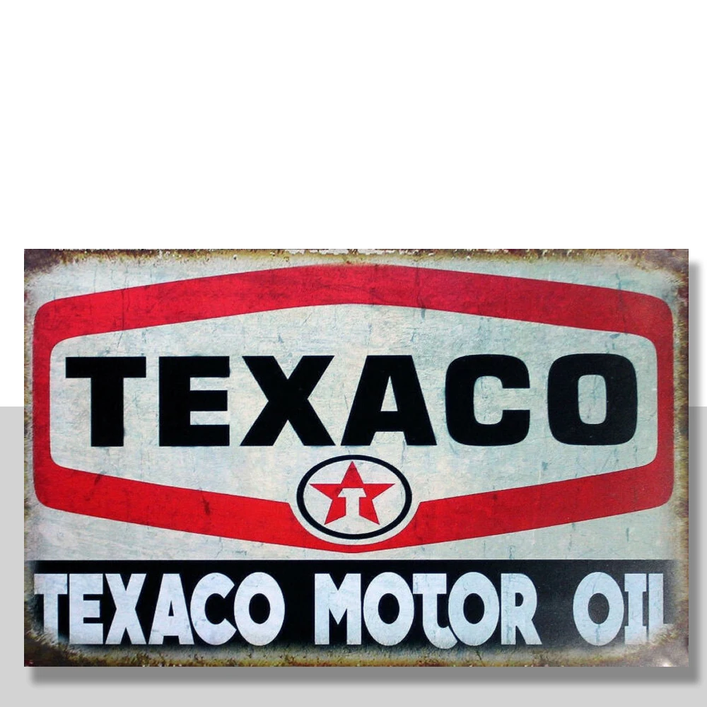 

Texaco Motor Oil, Retro metal Aluminium Sign vintage / man cave / Garage