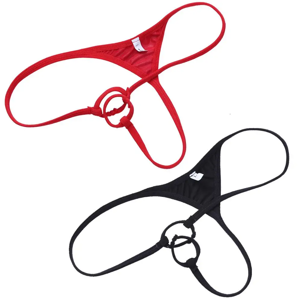 Латексное нижнее белье мужские бикини стринги трусы с отверстием для пениса