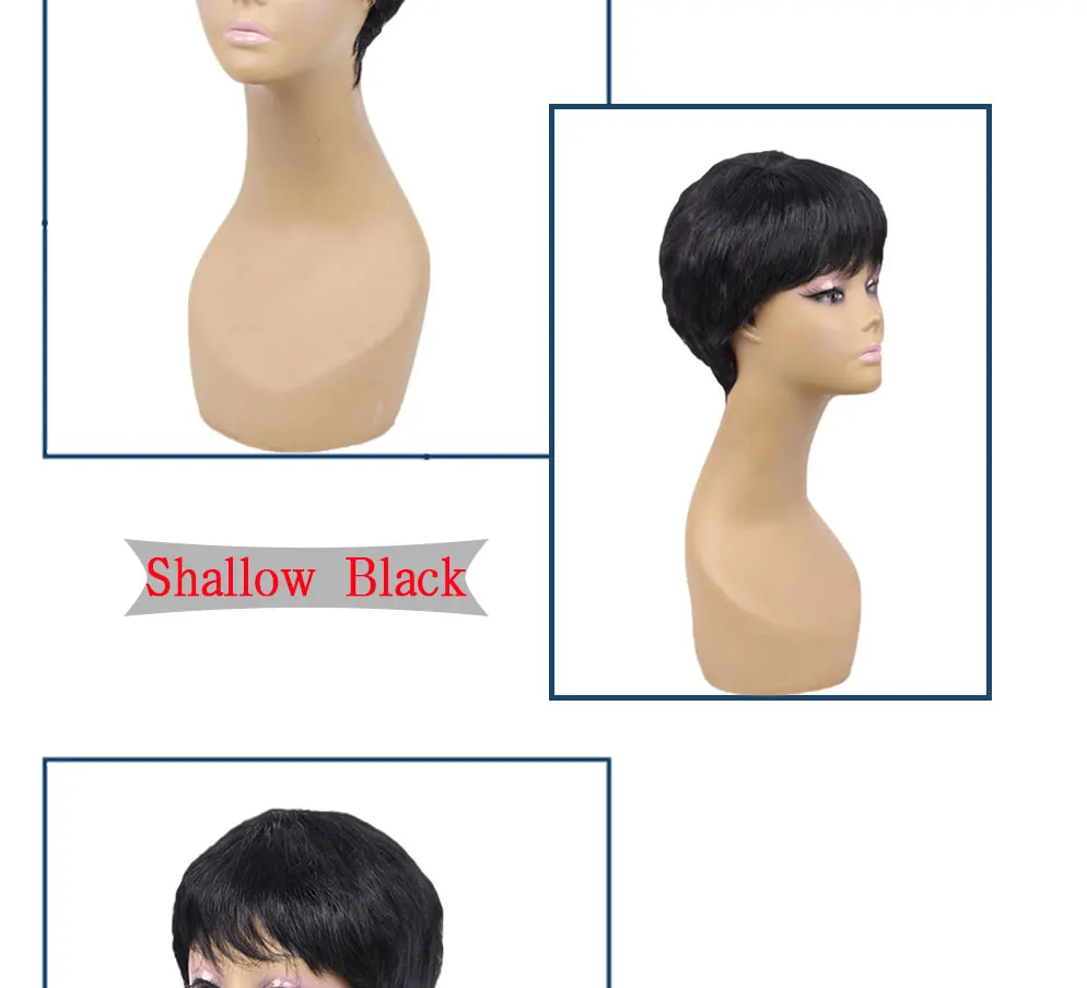 Amir short straight synthetic wigs For African American Women High Temperature Fiber Ombre Burgundy Blonde Grey Cosplay Hair