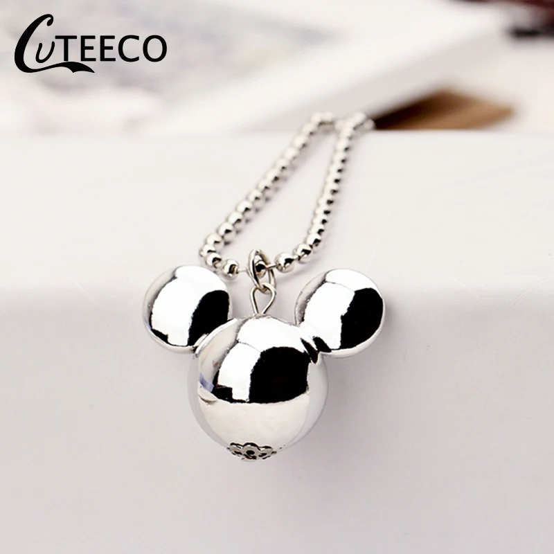 AJ2003 CUTEECO горячая Распродажа длинный массивный свитер с Микки-Маусом, цепочка Bijoux, Модный Дикий посеребренный кулон Микки, ожерелья, ювелирные изделия - Окраска металла: AJ2003