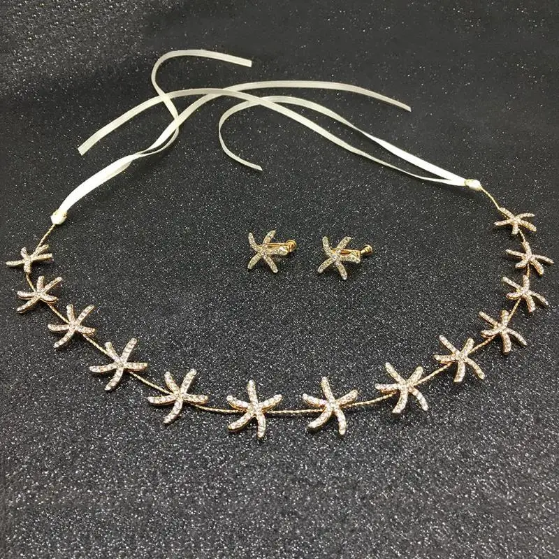 3 шт./компл. Морская звезда Стразы повязка на голову свадебный головной убор
