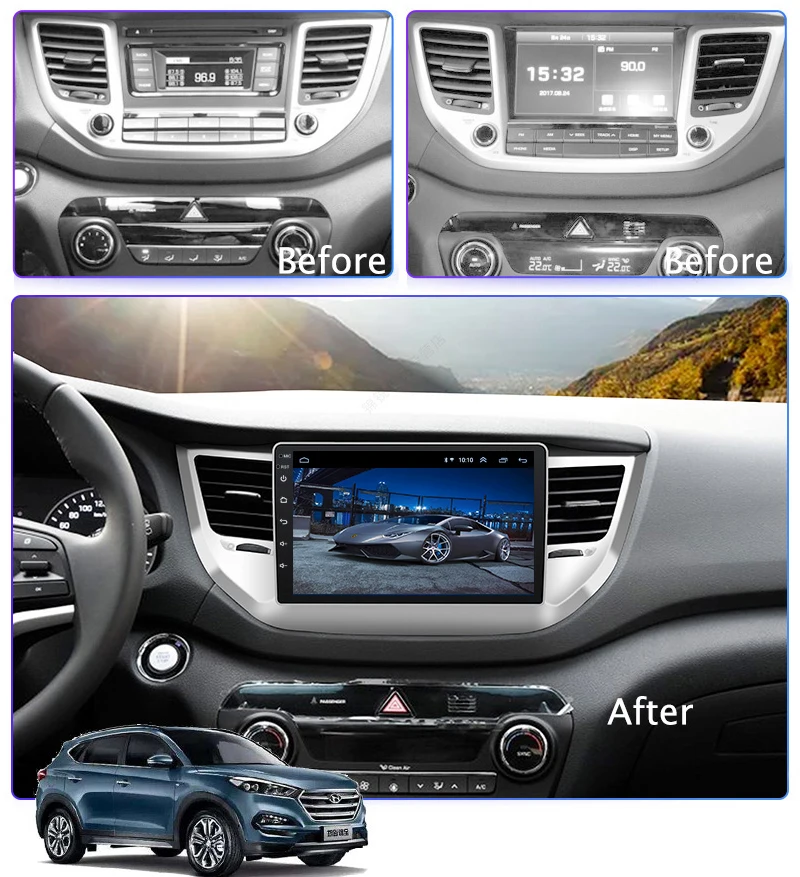 9 дюймов Wanqi 10 0 для Hyundai Tucson 2015-2018 трек-маг авто автомобиль GPS DSP аналоговая камера