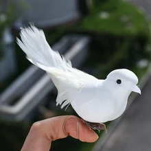시뮬레이션 하얀 비둘기 집 장식, 인공 연인, 평안 비둘기, 정원 결혼식 장식, 새 모형, 크리스마스 트리 장식