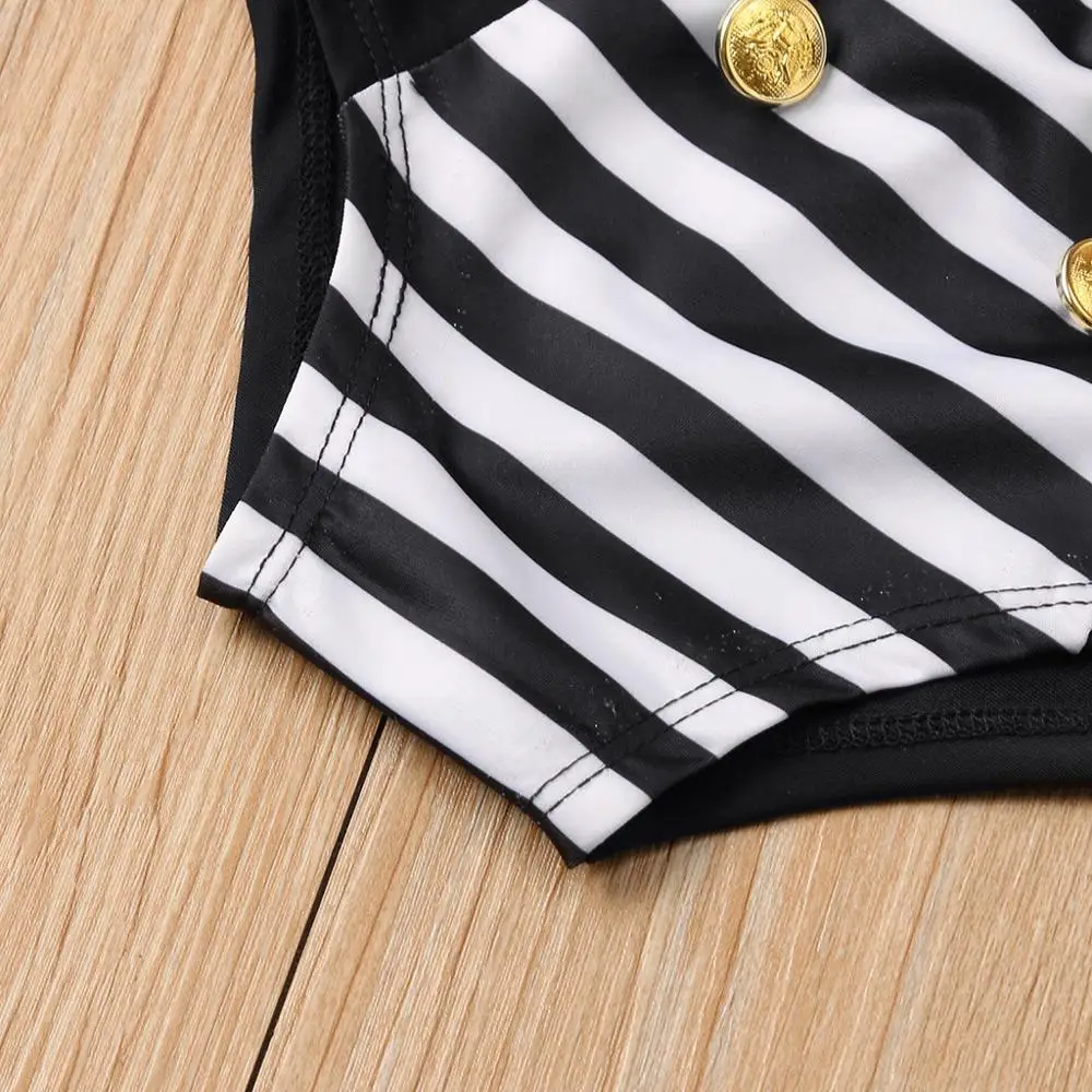 Купальник с бантом и лямкой на шее Модный комплект для девочек из двух предметов