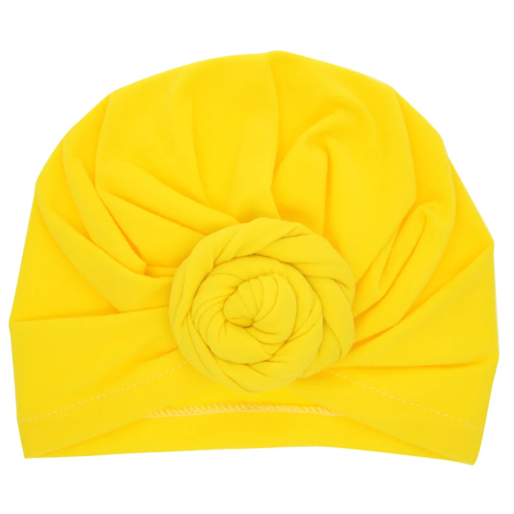 yellow Nishine 8 цветов футболки для новорожденных и детей розовый бант мягкий Смешанный хлопок шапки Одежда Аксессуары Рождественский подарок - Цвет: yellow