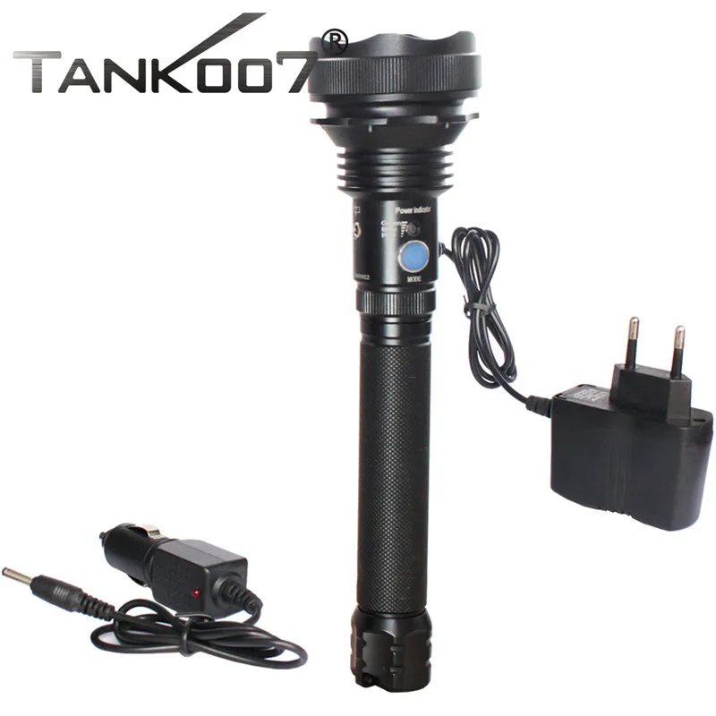 Online Tank007 TC60 Wiederaufladbare Polizei Taschenlampe Cree XM-L U2 1200lm High Power Tactical Taschenlampe Durch 2 X18650 Batterie Für Jagd