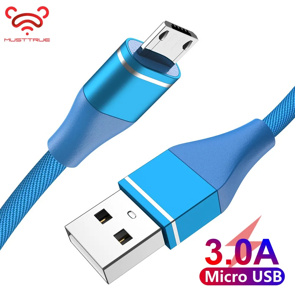 Зарядный кабель MUSTTRUE для телефонов Android Micro USB Samsung note 3 4 зарядный шнур HTC HUAWEI |