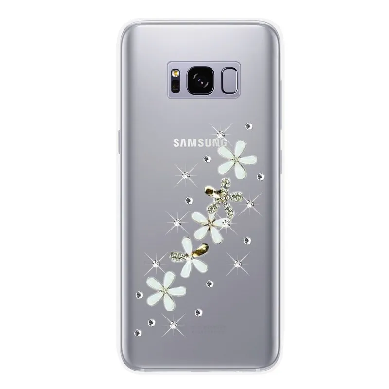 S8 S9 плюс S6 S7 край Блестящий горный хрусталь чехол для телефона samsung Galaxy S10E S10 Plus Note 8