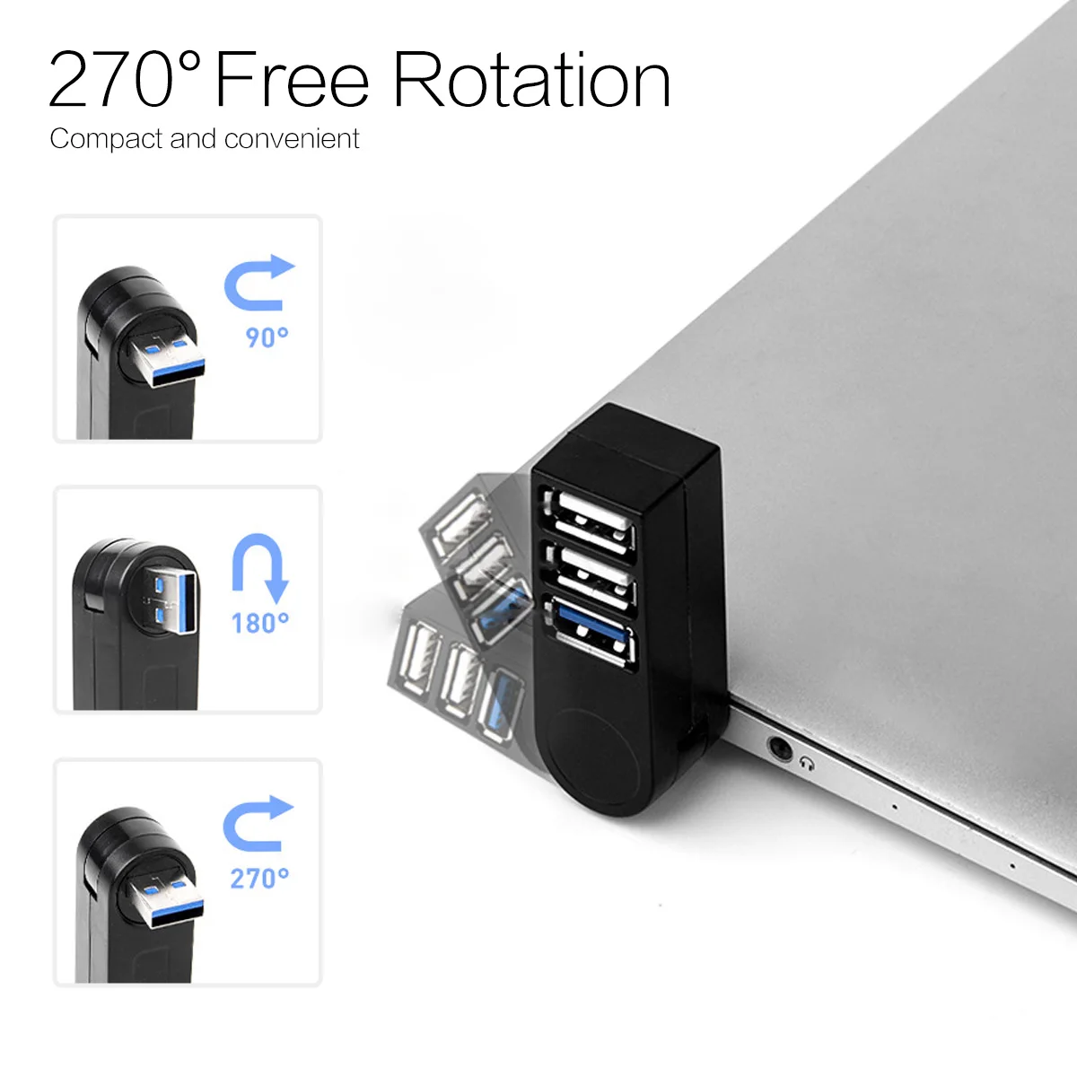 USB-разветвитель для компьютера и ноутбука вращающийся на 3 0 градусов | Компьютеры