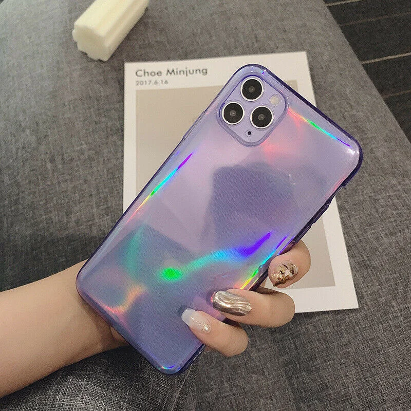 

Cover laser Case + tempered glass protection ecran iPhone 12 Mini 12 Pro Max TPU