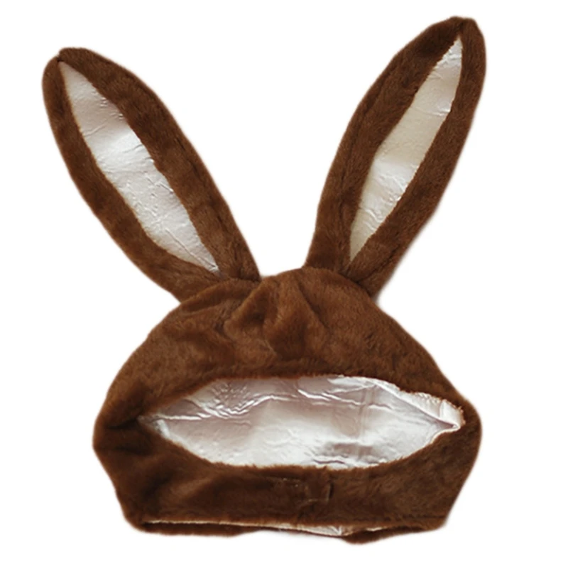 Короткая плюшевая шапка с заячьими ушками забавная мягкая игрушка в виде кролика