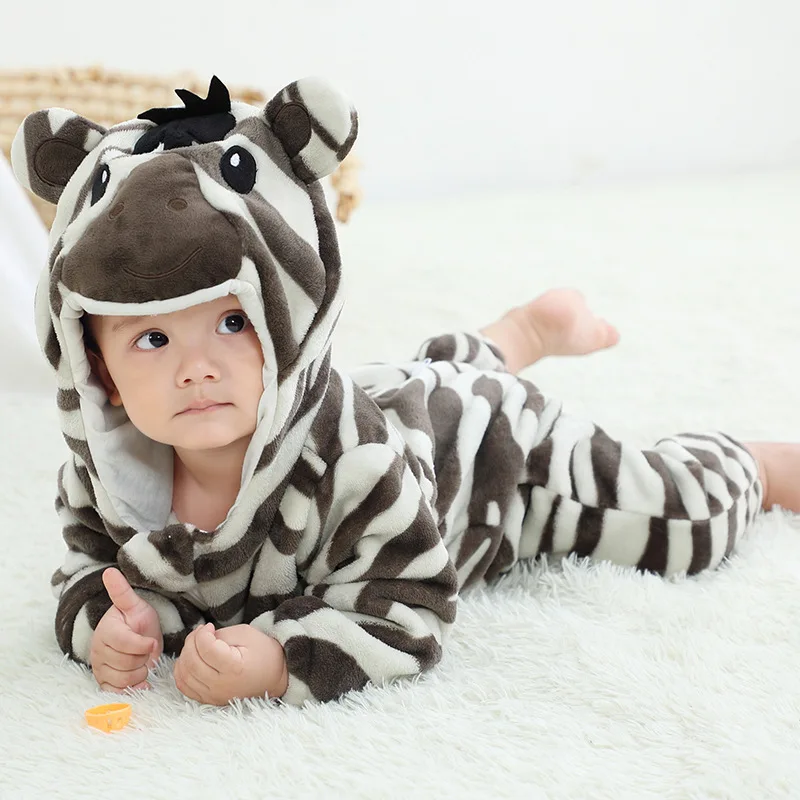 

TONSEN Baby Winter Clothes Newborn Baby Boy Girl Lovely Bodysuit Hooded Jumpsuit Animal Romper Infant Onesie