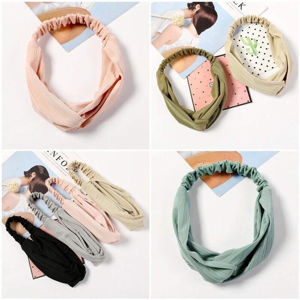 Цветочный принт заячьи ушки узлом эластичный обруч модная повязка для волос из