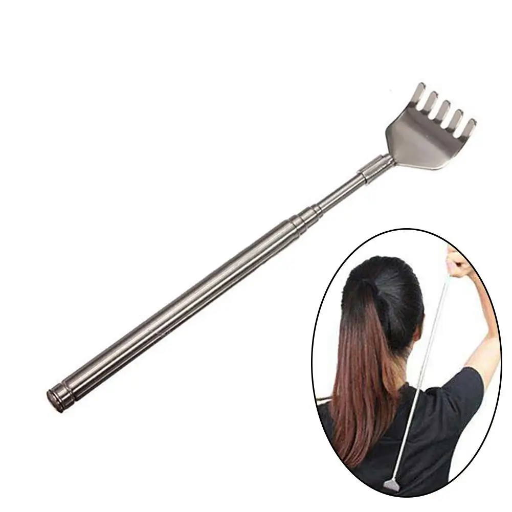 Скребок для спины из нержавеющей стали телескопический Портативный