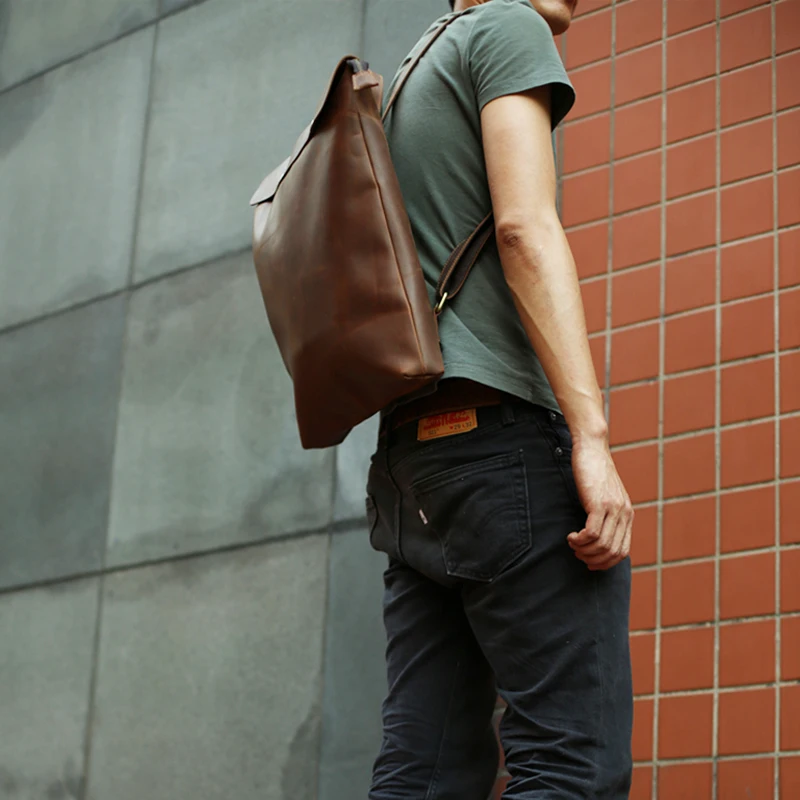 Мужской рюкзак из натуральной кожи с отделением для ноутбука|Мужские рюкзаки| |