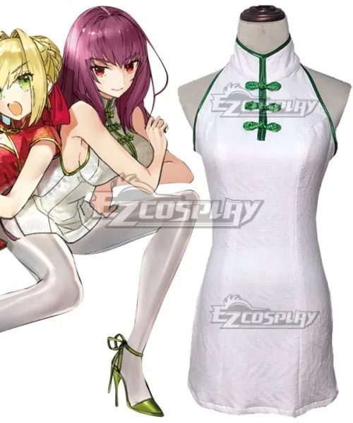 

Fate Grand Order Fate Extella Link Lancer Scathach Cheongsam Dress Girls Adult Party Dress Halloween Cosplay Costume E001