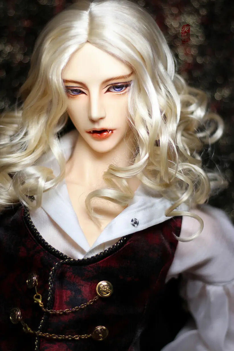 Кудрявый волнистый парик [PF] темно-блонд для шарнирной куклы 1/3 SD DZ AOD LUTS Dollfie 8-9” |