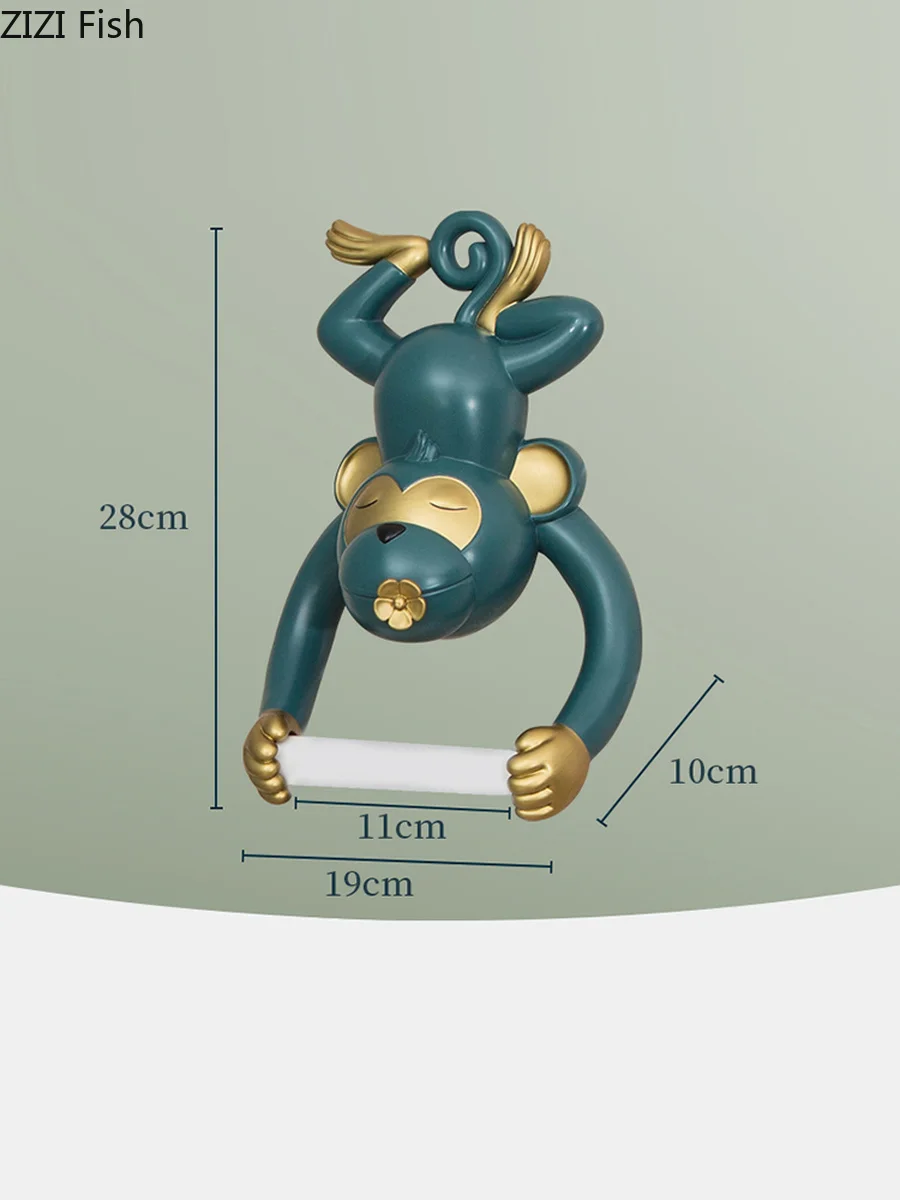 

European creative toilet paper holder decoration perforated cartoon paper napkin storage rack home decoration accessories