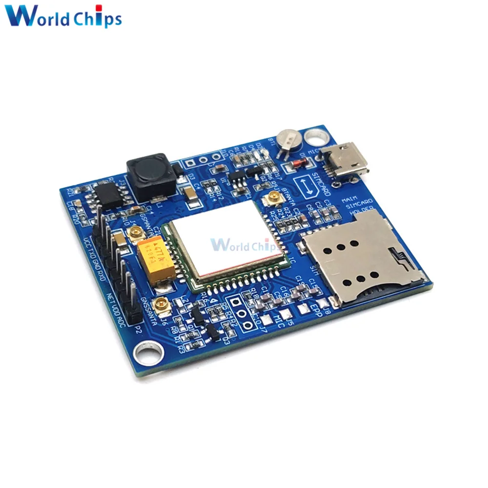 Модуль MICRO USB SIM868 GSM/GPRS/Bluetooth/GPS с поддержкой микрофона и антенной для Raspberry Pi Arduino |