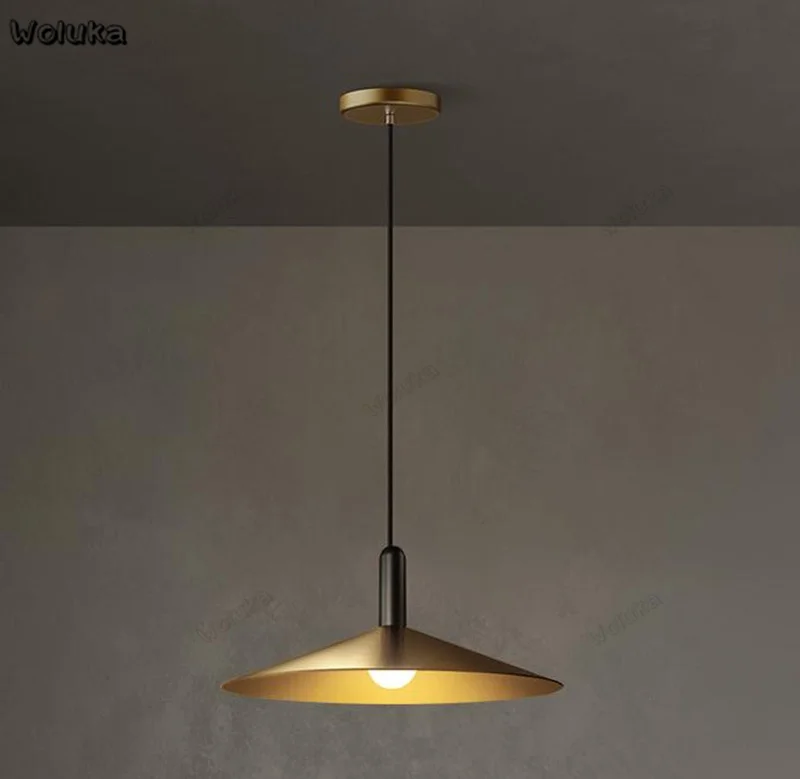 Ресторанная маленькая люстра с одной головкой латунная прилавок для спальни бара кафе Скандинавское