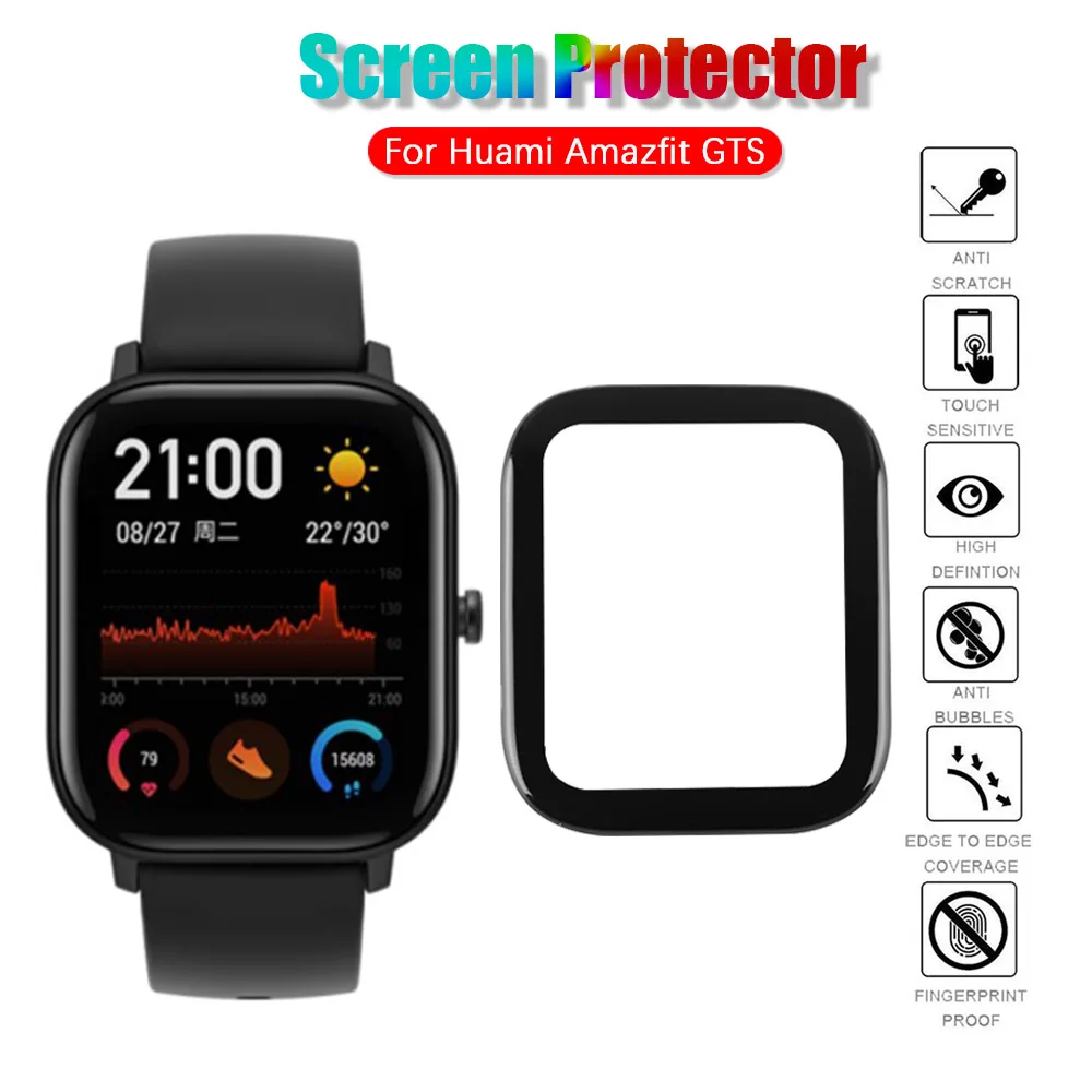 Защитная пленка для смарт-часов Huami Amazfit GTS мягкая защитная с полным покрытием 3D |