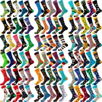 10 pairspack crew socks funny happy men socks christmas rhombus colorful combed cotton casual fashion autumn men socks big size