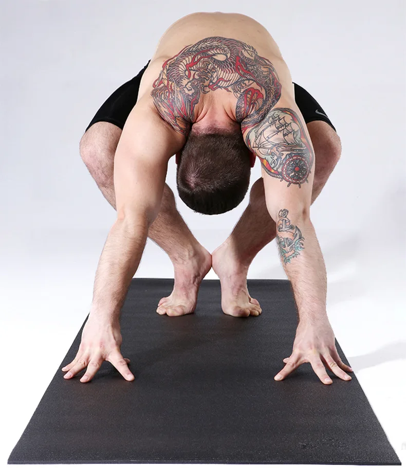 

183*61cm New Black Yoga Mat Encrypted Rubber Mat Natural Rubber Yoga Mat Same Black Mat Yoga Mat